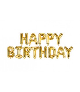 Happy Birthday Goldene Buchstaben Folienluftballons