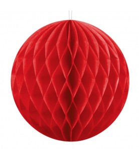 Large Red Honeycomb Ball