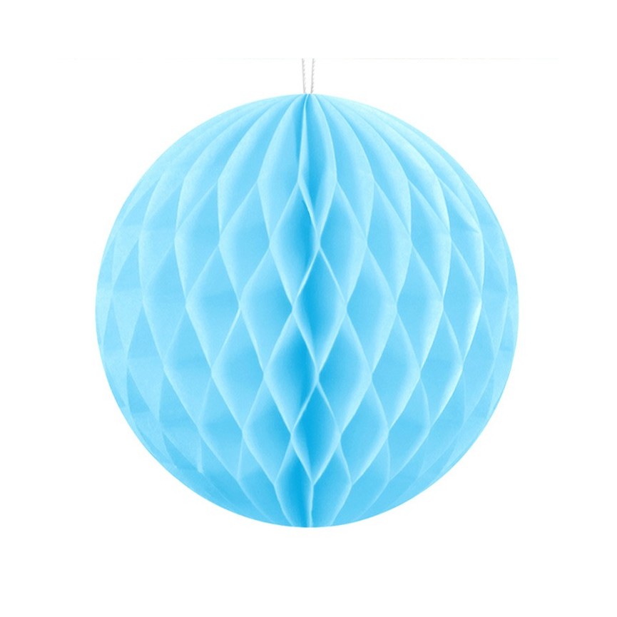 Large Light Blue Honeycomb Ball