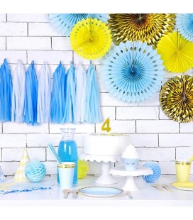 Large Light Blue Honeycomb Ball