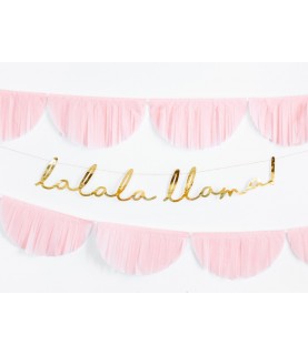 Gold Lalala Llama Banner