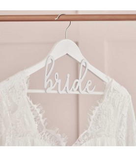 White Wooden Bride Hanger