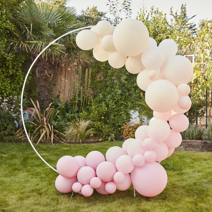 Nude and Pink Balloon Arch Kit)