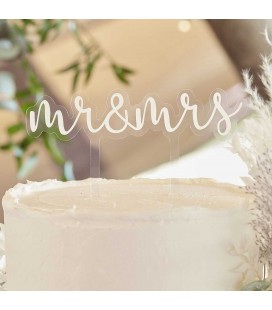 Mr & Mrs Acrylic Wedding Cake Topper