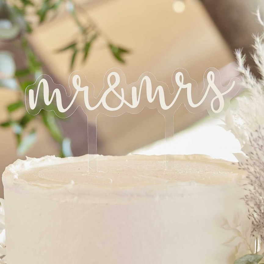 Décoration Gâteau de Mariage en Acrylique "Mr & Mrs" Décoration Gâteau de Mariage en Acrylique "Mr & Mrs"