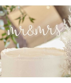 Mr & Mrs Acrylic Wedding Cake Topper