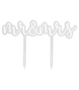 Mr & Mrs Acrylic Wedding Cake Topper