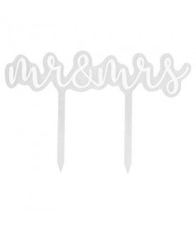 Mr & Mrs Acrylic Wedding Cake Topper