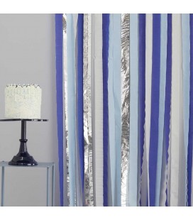 Blue and Silver Streamer Backdrop