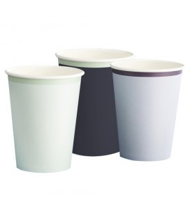 Marineblaue, Blaue und Mintfarbene Becher