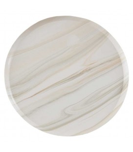 Natural Marble Print Paper Plates