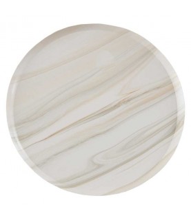 Natural Marble Print Paper Plates