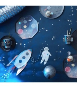 16 Serviettes en forme d'Astronaute