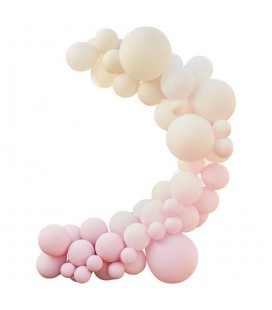 Nude and Pink Balloon Arch Kit)