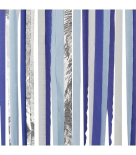 Blue and Silver Streamer Backdrop