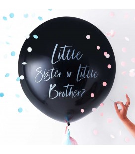 1 Gender Reveal Balloon Kit Little Sister or Little Brother