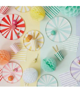 8 Mix Striped Side Plates Meri Meri
