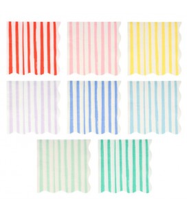 8 Mix Striped Side Plates Meri Meri
