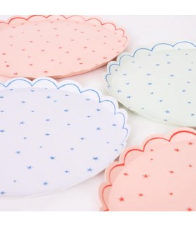8 Star Pattern Dinner Plates