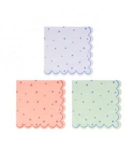 16 Star Pattern Large Napkins