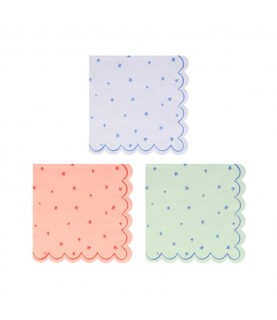 16 Star Pattern Large Napkins
