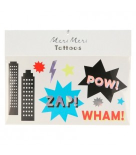 Zap! Pow! Temporary Tattoos Meri Meri