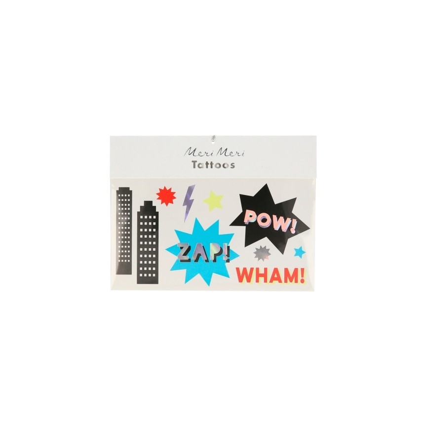 Zap! Pow! Temporary Tattoos Meri Meri