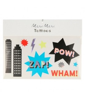 Zap! Pow! Temporary Tattoos Meri Meri