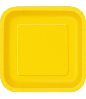 16 Petites Assiettes Jaune