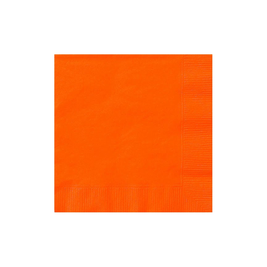 20 Orange Lunch Napkins