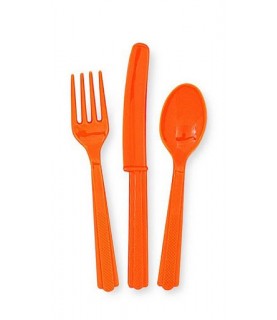 18 Orange Cutlery
