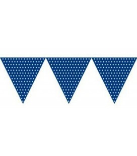 Royal Blue Polka Dot Flag Banner