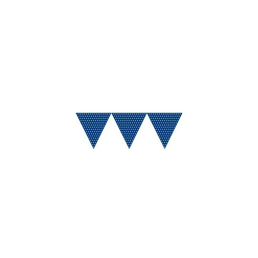 Royal Blue Polka Dot Flag Banner