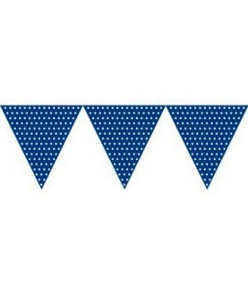 Royal Blue Polka Dot Flag Banner