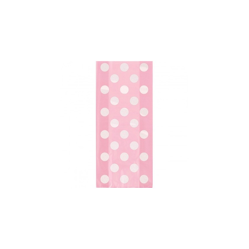 20 Pink Polka Dots Cello Bags