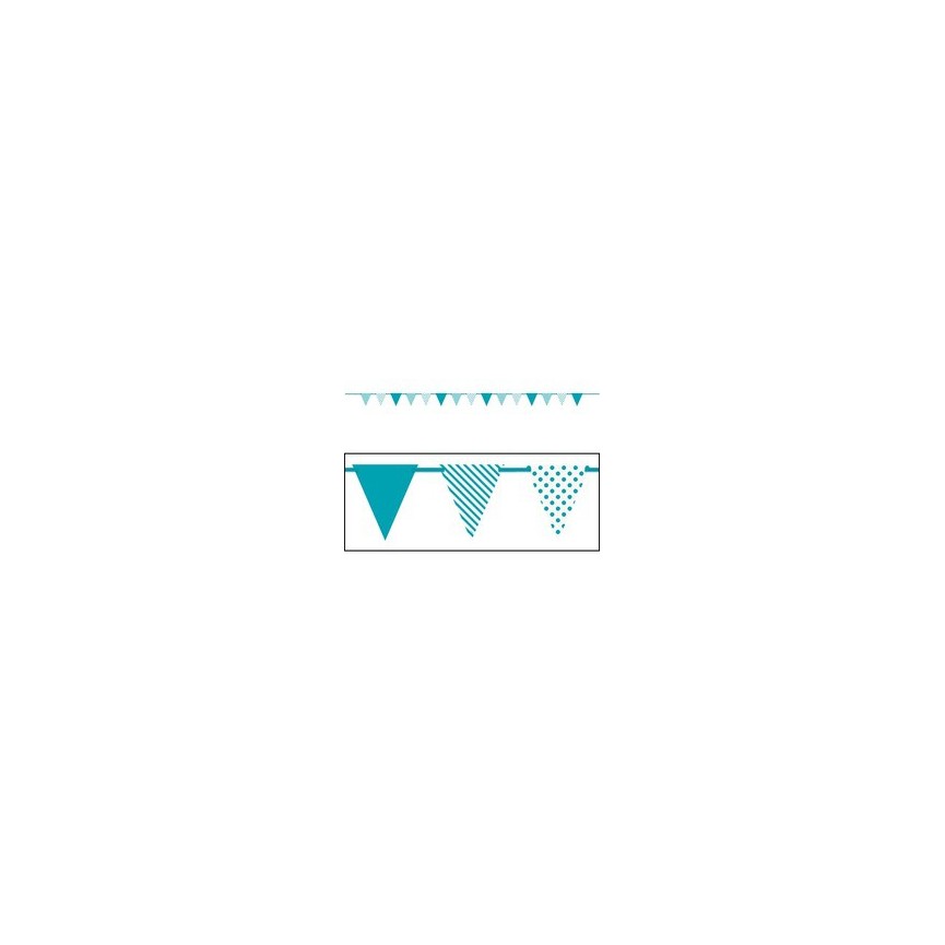 Turquoise Dots & Stripe Flag Banner