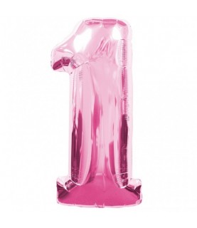 Pink Mylar Ballon Number 1