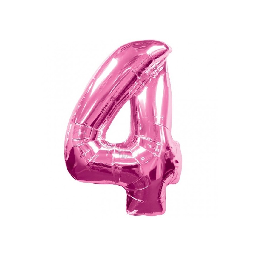 Pink Mylar Ballon Number 4