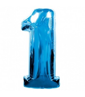 Blue Mylar Ballon Number 1
