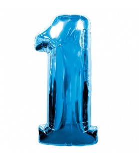 Blue Mylar Ballon Number 1