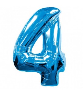 Blue Mylar Ballon Number 4