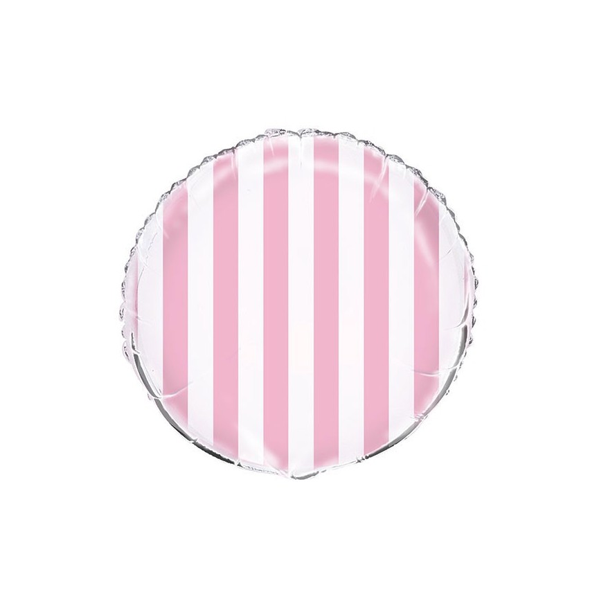Pink Stripes Mylar Balloon