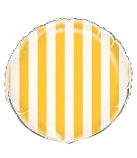 Yellow Stripes Mylar Balloon