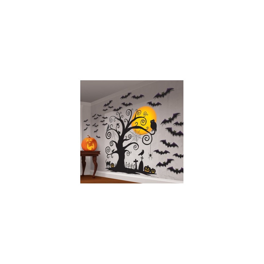 Cemetery Wall Scene