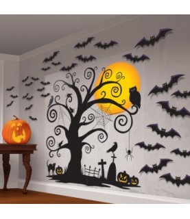 Cemetery Wall Scene