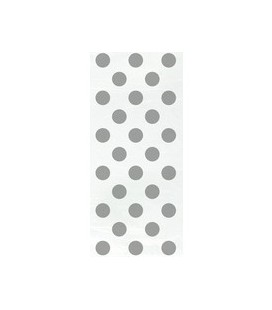 20 Silver Polka Dots Cello Bags