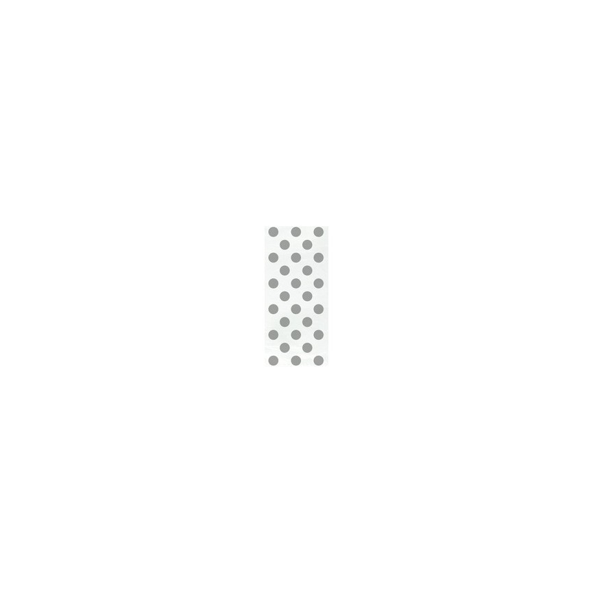 20 Silver Polka Dots Cello Bags