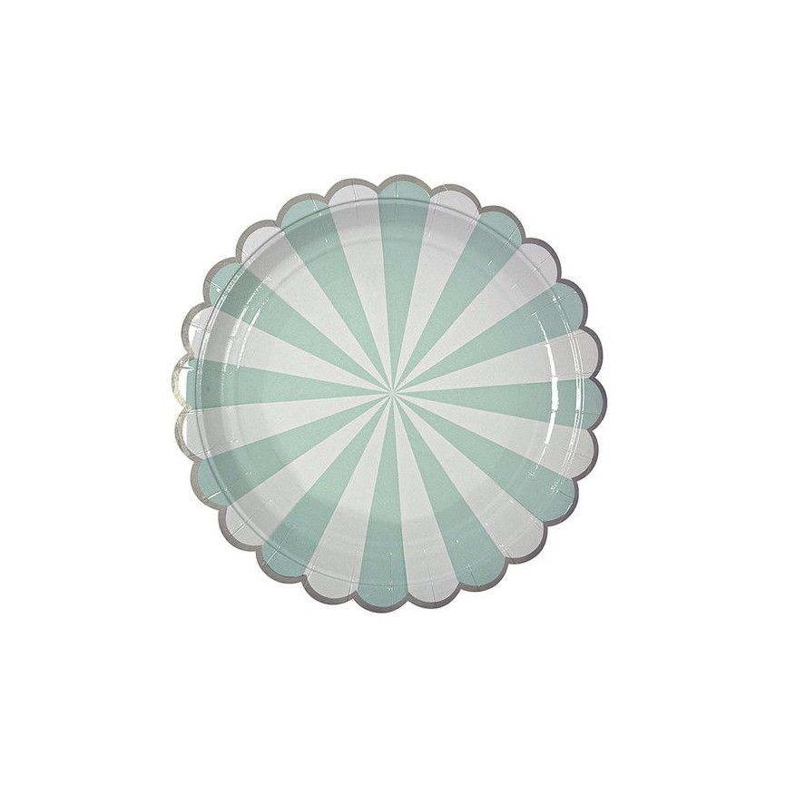 8 Aqua Meri Meri Big Plates