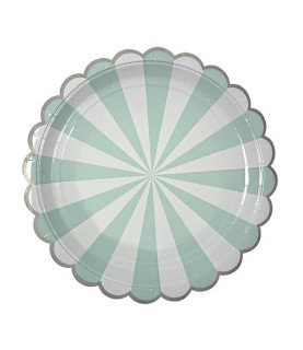 8 Grandes Assiettes Aqua Meri Meri