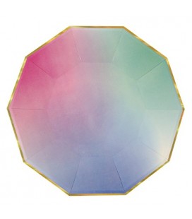 8 Ombre Large Plates